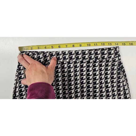 Banana Rep  Pencil Skirt 2P Straight 2 Petite Above Knee Black retro houndstooth - Picture 5 of 6